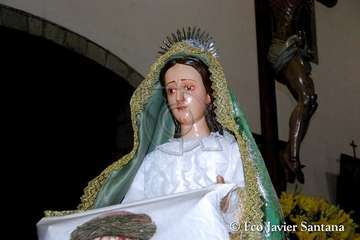 Los 8 pasos de la procesión del Viernes Santo, a punto en la Basílica de Telde (Foto TA)